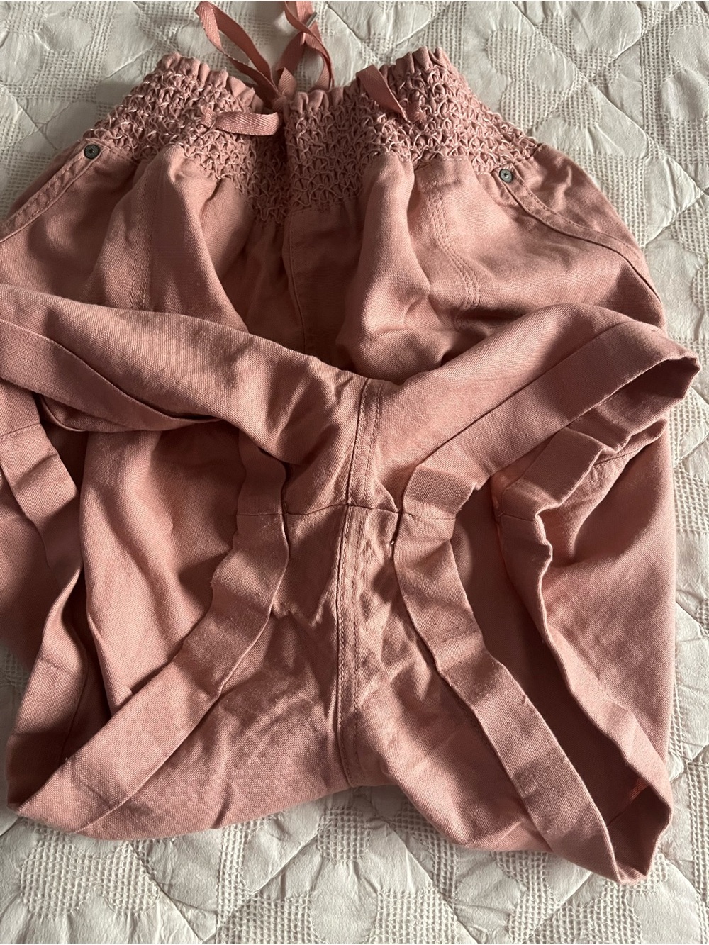 Last Chance❗️ Mauve Pink Women's Smocked Waist Casual Shorts Size XL / 12 - Picture 5 of 5